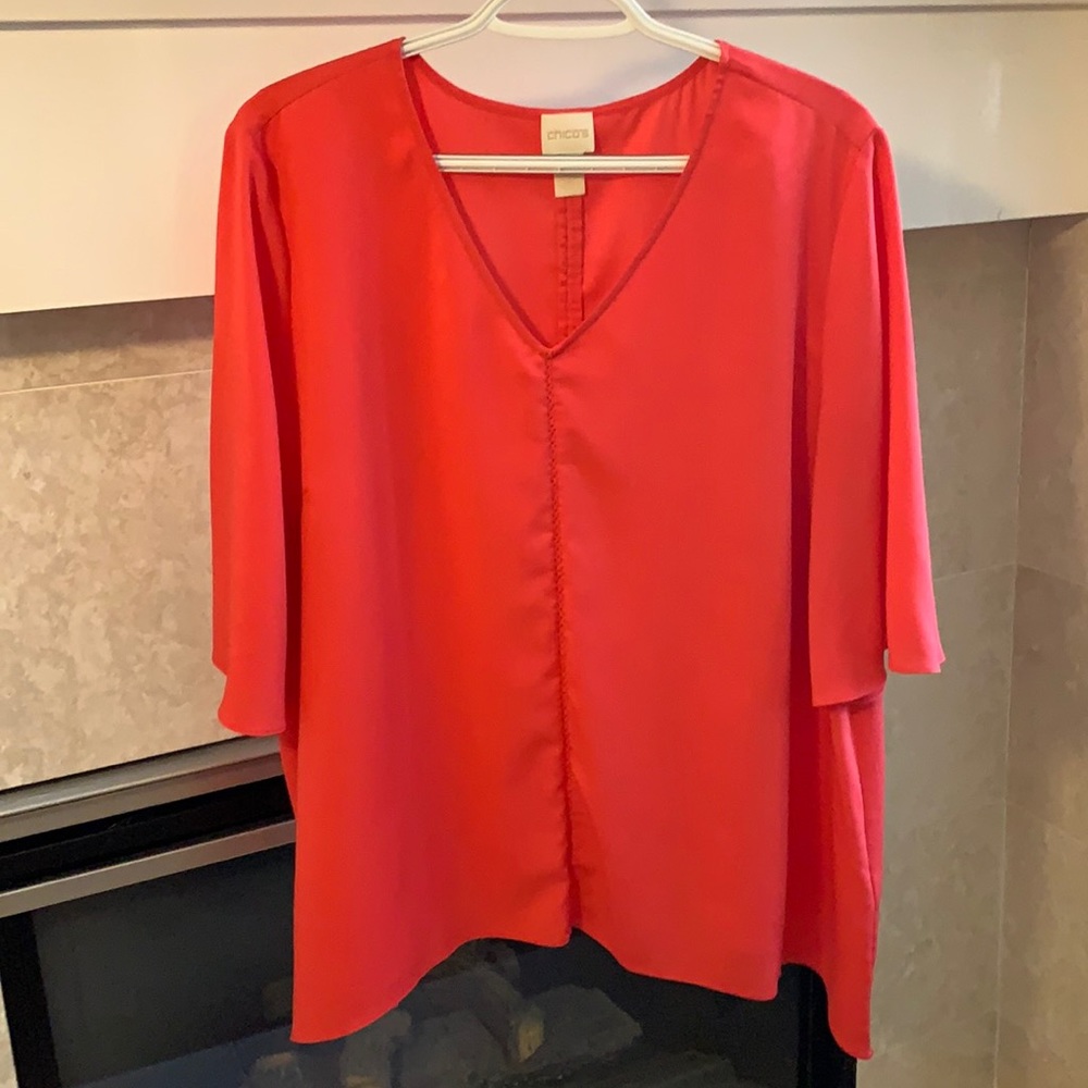 Chico’s pink blouse